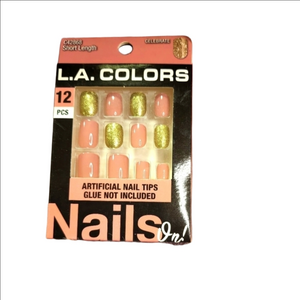 L.A. Colors Nail On square short length "Celebrate" artificial nails